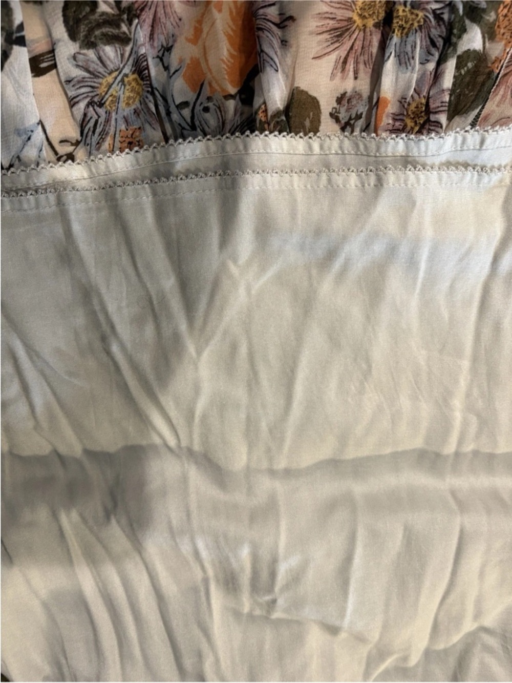 Meadow Rue Anthropologie Espalier Embroidered Tunic Chiffon Dress Floral Midi S - Picture 12 of 12